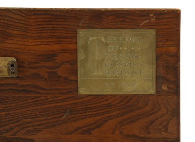 Lot 23 - Frank Lloyd Wright interest:  a painted cast iron and pine architect's table