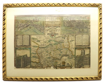 Lot 247 - John Speed, map of Middlesex
