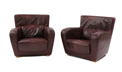 Lot 137 - A pair of 'Jonathan' Art Deco-style club chairs