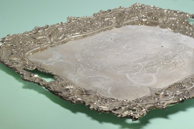 Lot 10 - A large silver tray
