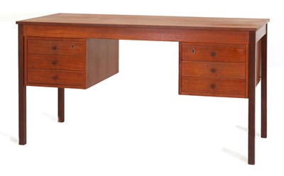 Lot 541 - A Danish teak desk