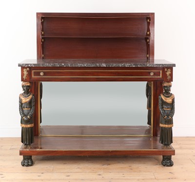 Lot 23 - A French Empire mahogany console table