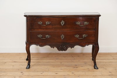 Lot 221 - A dated Louis XV walnut commode