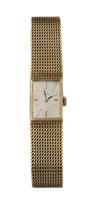 Lot 573 - A ladies' 9ct gold Omega mechanical bracelet watch, c.1960