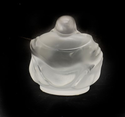 Lot 251 - A Lalique moulded glass Happy Buddha