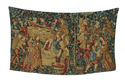 Lot 212 - A French needlework tapestry