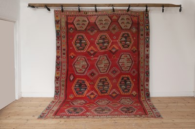 Lot 42 - A kilim flatweave wool rug