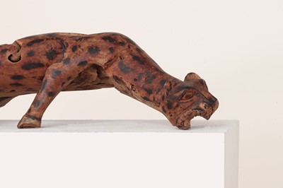Lot 59 - An African root carving of a leopard