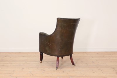 Lot 76 - A George IV mahogany library armchair