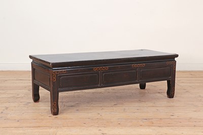 Lot 75 - A Chinese lacquered low table