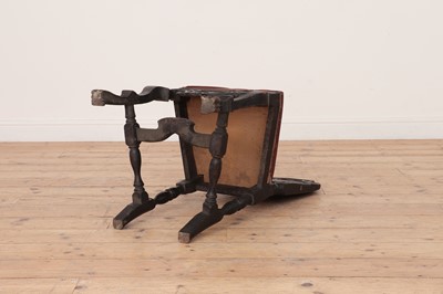 Lot 444 - A Dutch ebonised walnut side chair