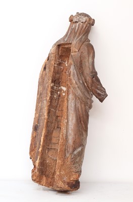 Lot 559 - A Continental carved limewood figure of Saint Rose of Lima