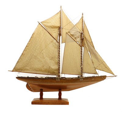 Lot 307 - A model of a two masted schooner