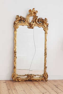 Lot 543 - A Louis XV giltwood pier mirror