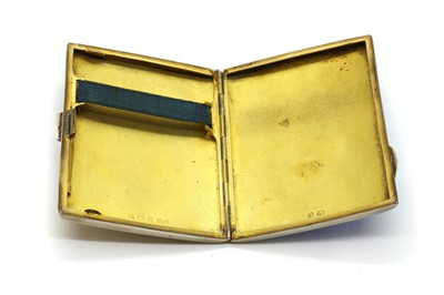 Lot 29 - An Art Deco guilloche enamelled silver cigarette case