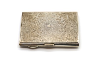 Lot 29 - An Art Deco guilloche enamelled silver cigarette case
