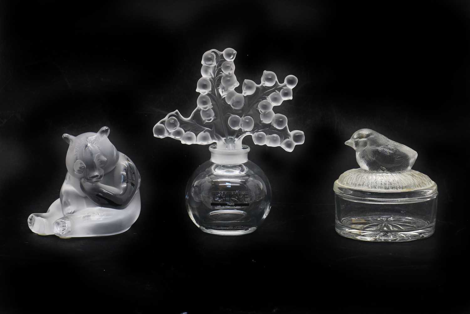 Lot 253 - A Lalique moulded glass panda