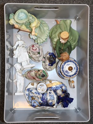 Lot 243 - A Sitzendorf porcelain figural group