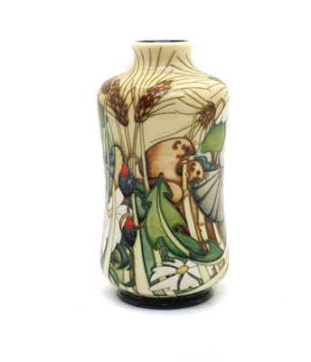 Lot 210 - A Moorcroft pottery ‘Harvest Mouse’ pattern trial vase