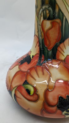 Lot 194 - A Moorcroft pottery ‘Allegro Flame’ pattern vase