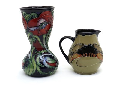 Lot 206 - A Moorcroft pottery ‘Helen’ pattern trial vase