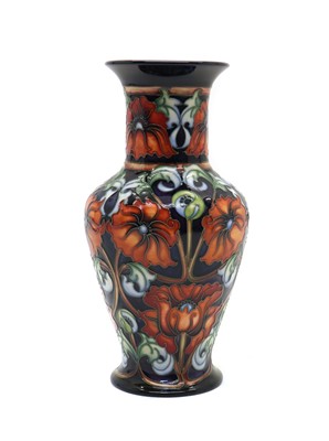 Lot 201 - A Moorcroft pottery ‘Tapestry of Colour’ pattern trial vase