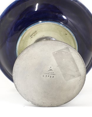 Lot 87 - A William Moorcroft pottery ‘Moonlit Blue’ pattern tazza