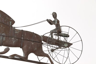 Lot 450 - A copper weathervane in the form of St Julien with Sulky