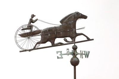 Lot 450 - A copper weathervane in the form of St Julien with Sulky