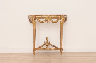 Lot 515 - A Gustavian giltwood console