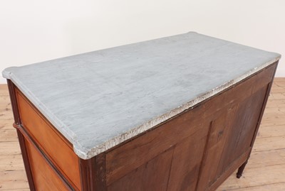 Lot 492 - A Louis XVI satinwood and mahogany commode