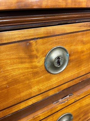 Lot 492 - A Louis XVI satinwood and mahogany commode