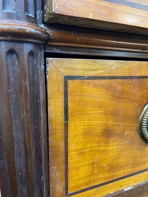 Lot 492 - A Louis XVI satinwood and mahogany commode