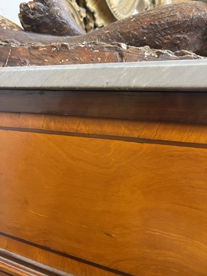 Lot 492 - A Louis XVI satinwood and mahogany commode