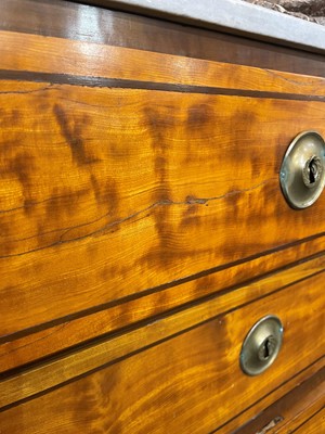 Lot 492 - A Louis XVI satinwood and mahogany commode