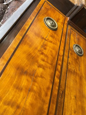 Lot 492 - A Louis XVI satinwood and mahogany commode