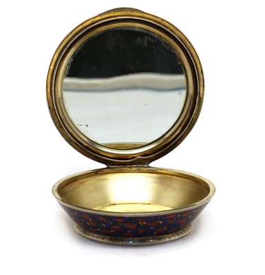 Lot 44 - A silver and enamel compact