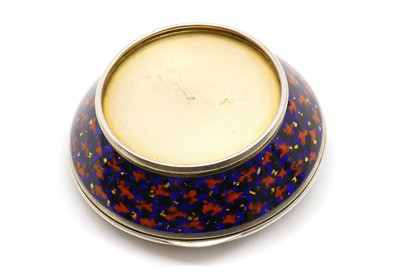 Lot 44 - A silver and enamel compact