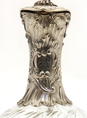 Lot 15 - A French silver mounted claret jug