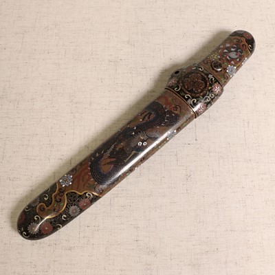 Lot 197 - A Japanese cloisonné dagger and scabbard