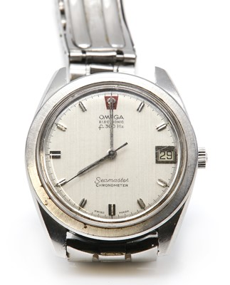 Lot 579 - A gentlemen's stainless steel Omega 'Seamaster F300Hz electronic' bracelet watch, c.1970
