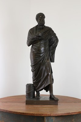 Lot 153 - A large bronze figure of Sophocles