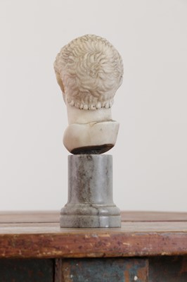 Lot 190 - A grand tour marble bust of Hadrian