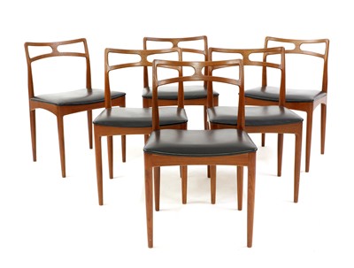 Lot 323 - A set of six Danish 'Model 94' teak dining chairs
