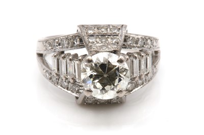 Lot 134 - A white gold diamond ring