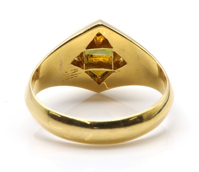 Lot 287 - A gold andalusite lozenge ring, by Astral Gemstone Talismans