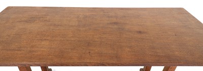 Lot 190 - An oak dining table