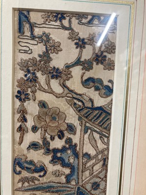 Lot 134 - A pair of Chinese embroidered sleeves