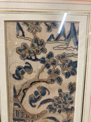 Lot 134 - A pair of Chinese embroidered sleeves