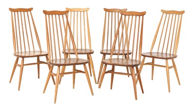 Lot 390 - A set of six Ercol 'Goldsmith' chairs